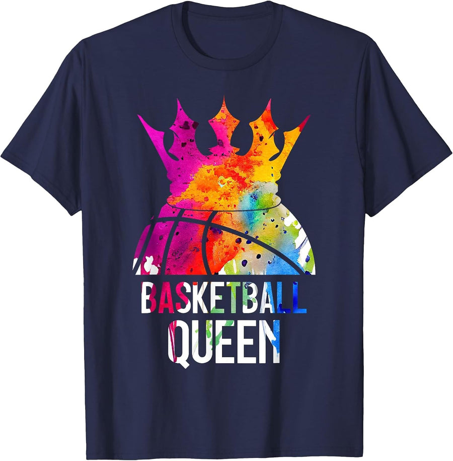 Basketball Player Basketball Queen T-Shirt - Navy Blue