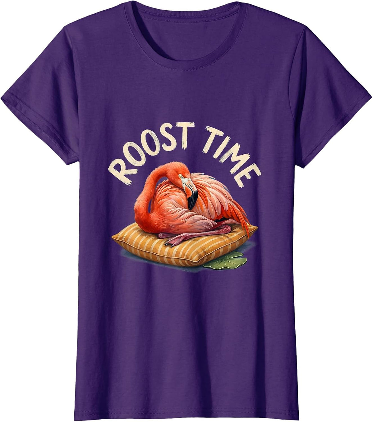 Women's Roost Time Storybook Flamingo Animal Official Sleepshirt T-Shirt - Purple
