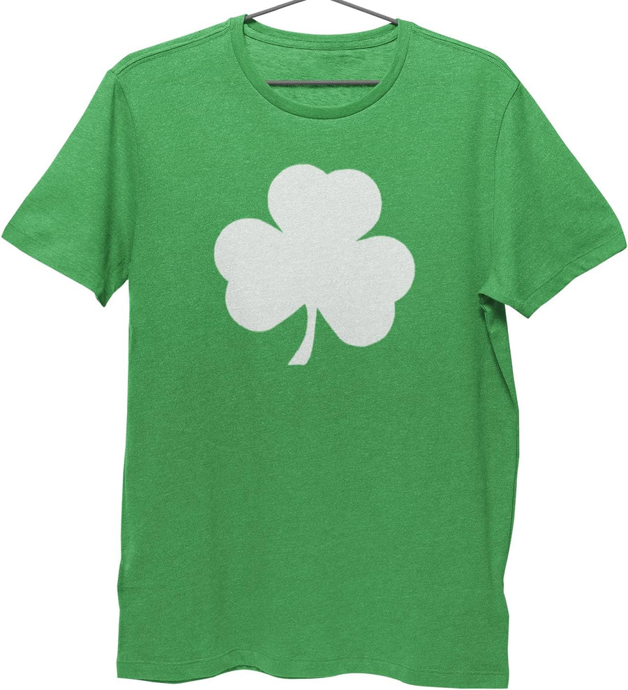 NYC FACTORY USA Screen Printed Green Irish Shamrock T-Shirt St Patricks Day Mens Ireland Tee Shirt - Heather Green - Premium