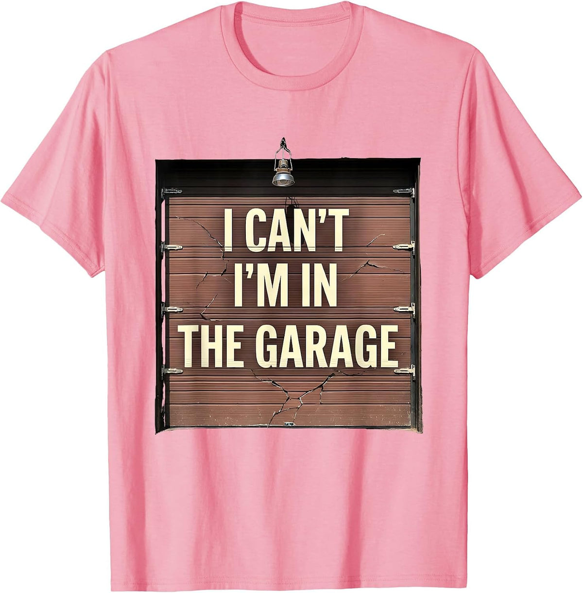 I Can't, I'm In The Garage Vintage Mechanic Dad Garage Humor T-Shirt - Pink