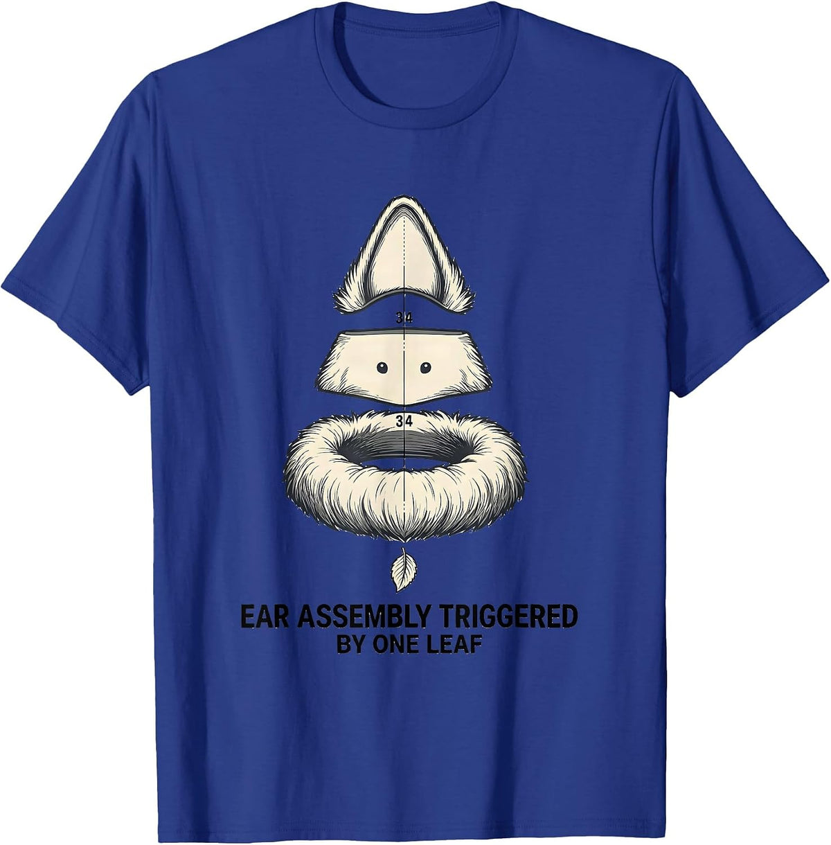 Men's Ear Assembly Triggered By One Leaf Funny Great Pyrenees Dog T-Shirt - Royal Blue