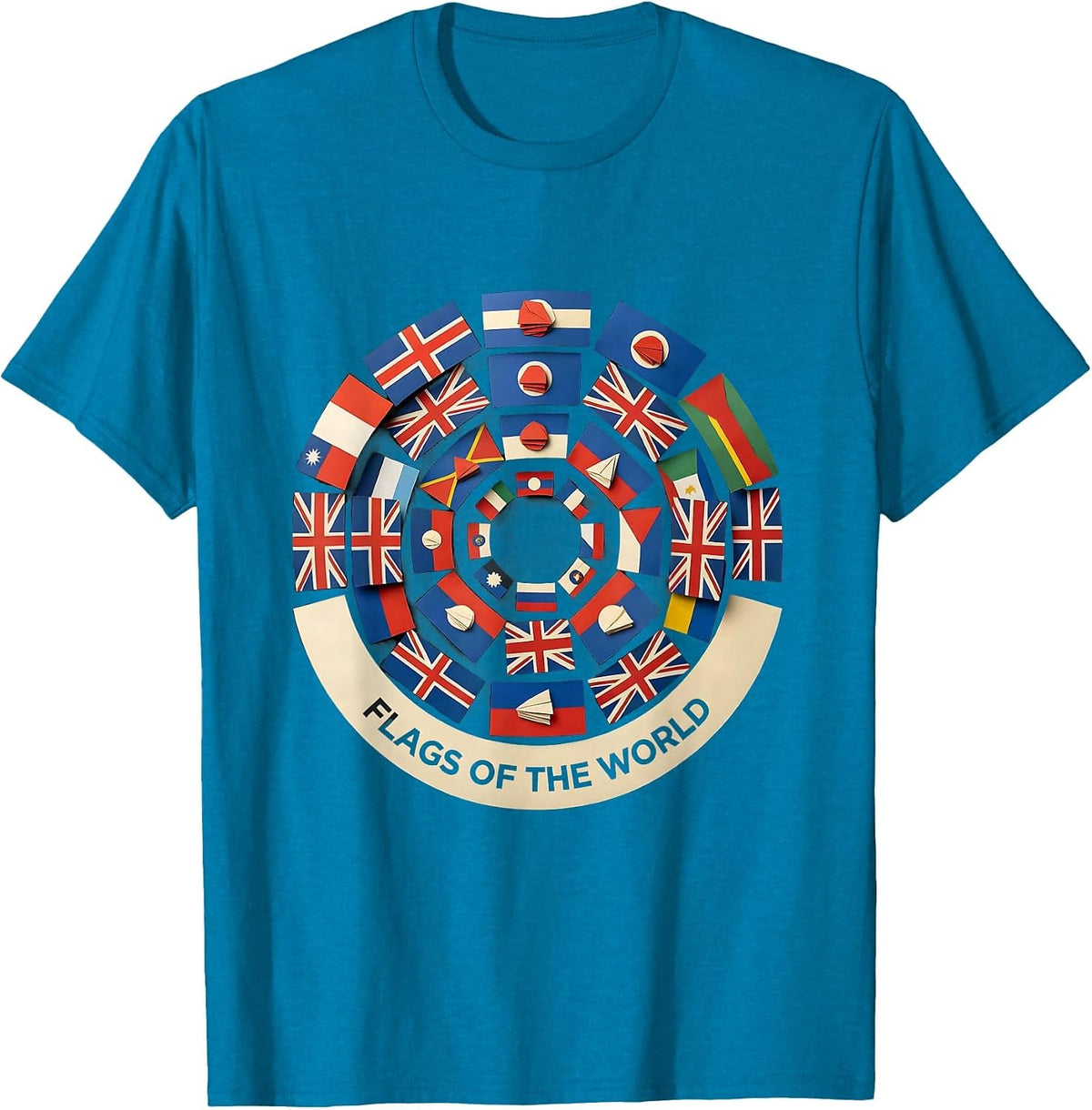 Flags Of The World Geography Lover International Culture T-Shirt - Sapphire Blue