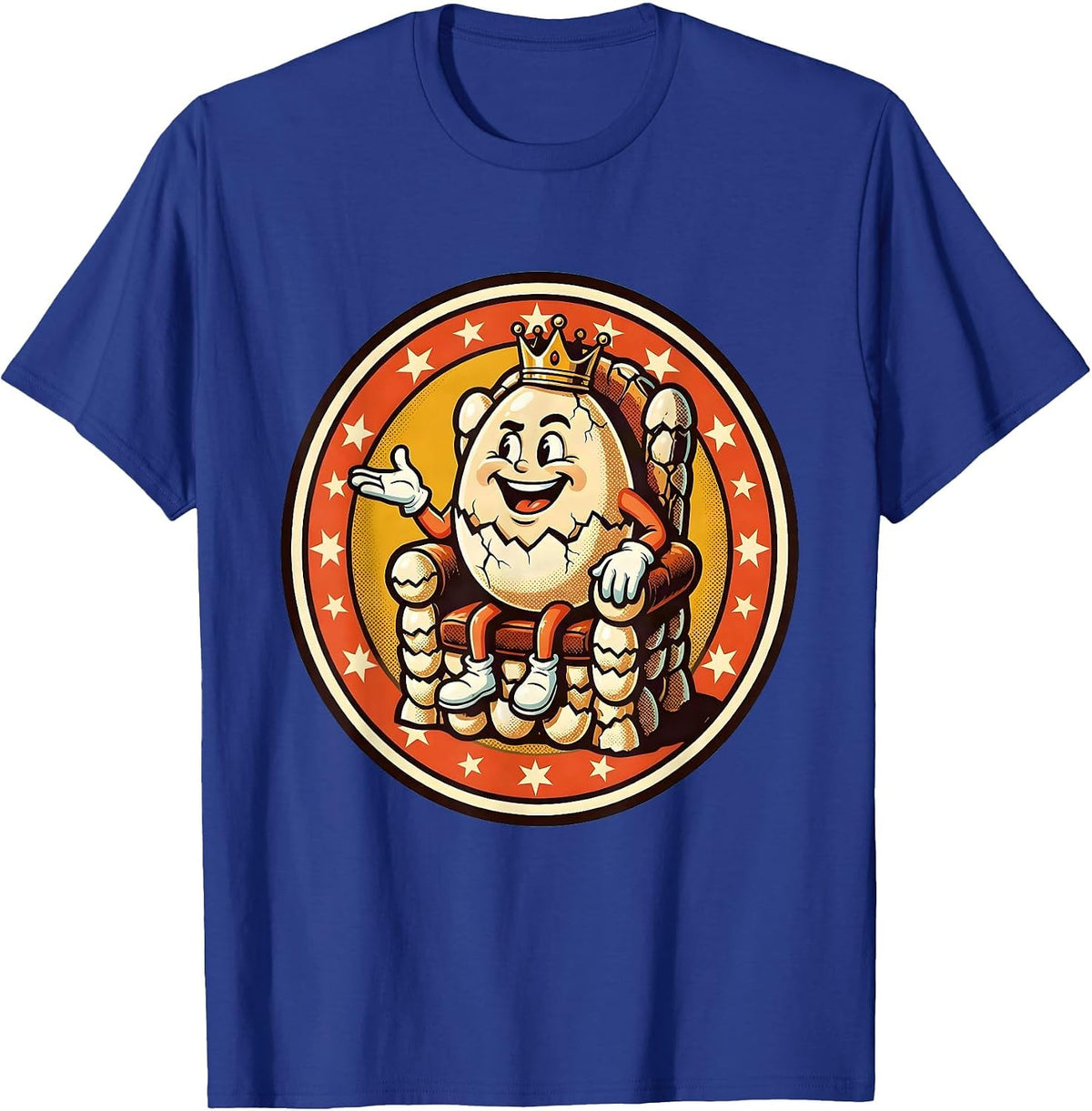 Eggshell Throne Graphic Tee T-Shirt - Royal Blue