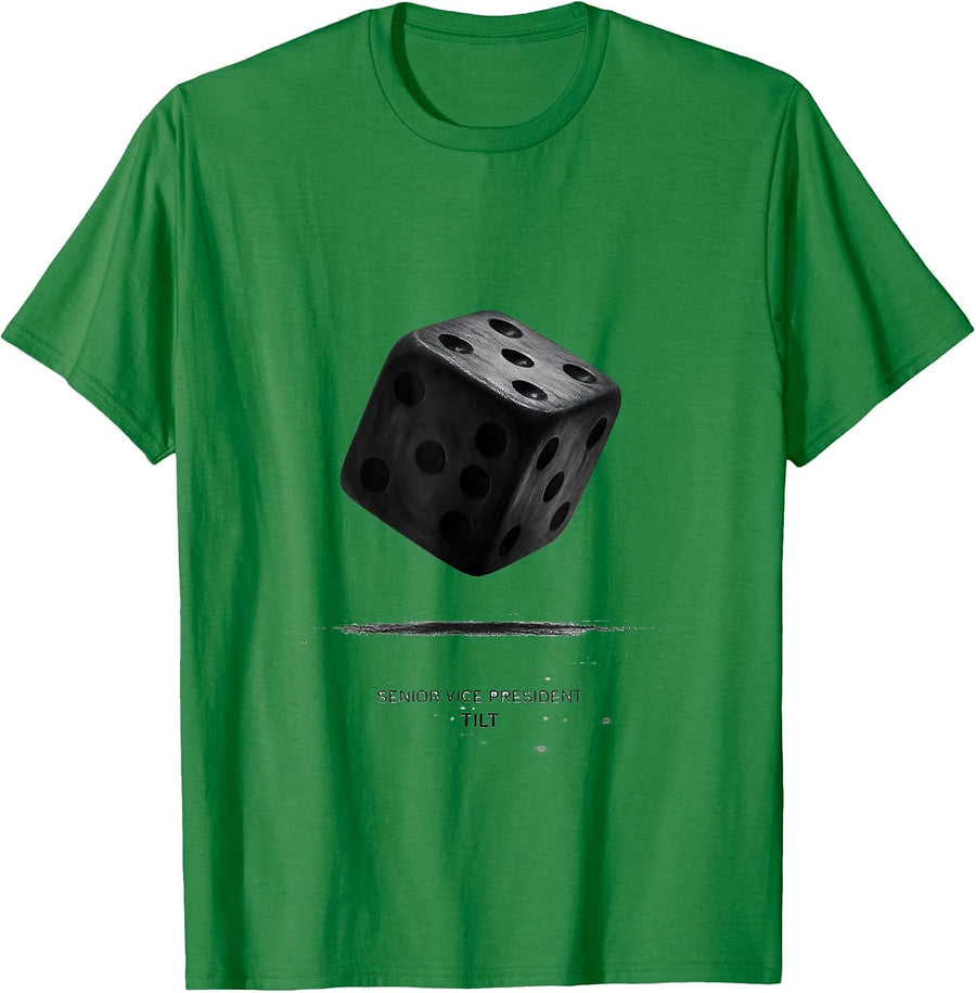 Men's Senior Vice President, Tilt Funny Gambling Casino Gift T-Shirt - Kelly Green
