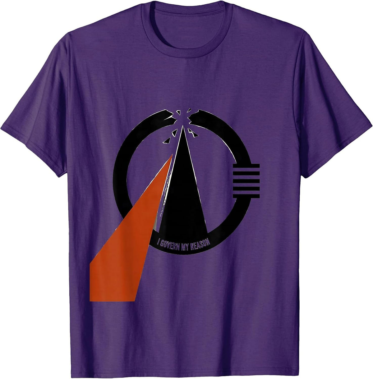 Men's I Govern My Reason Stoic Philosophy Marcus Aurelius Quote T-Shirt - Purple