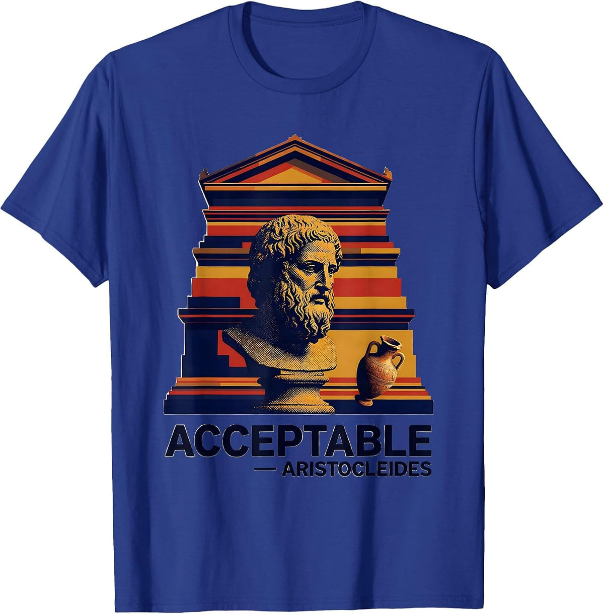 Men's Acceptable Aristocleides Funny Greek Philosophy Meme T-Shirt - Royal Blue