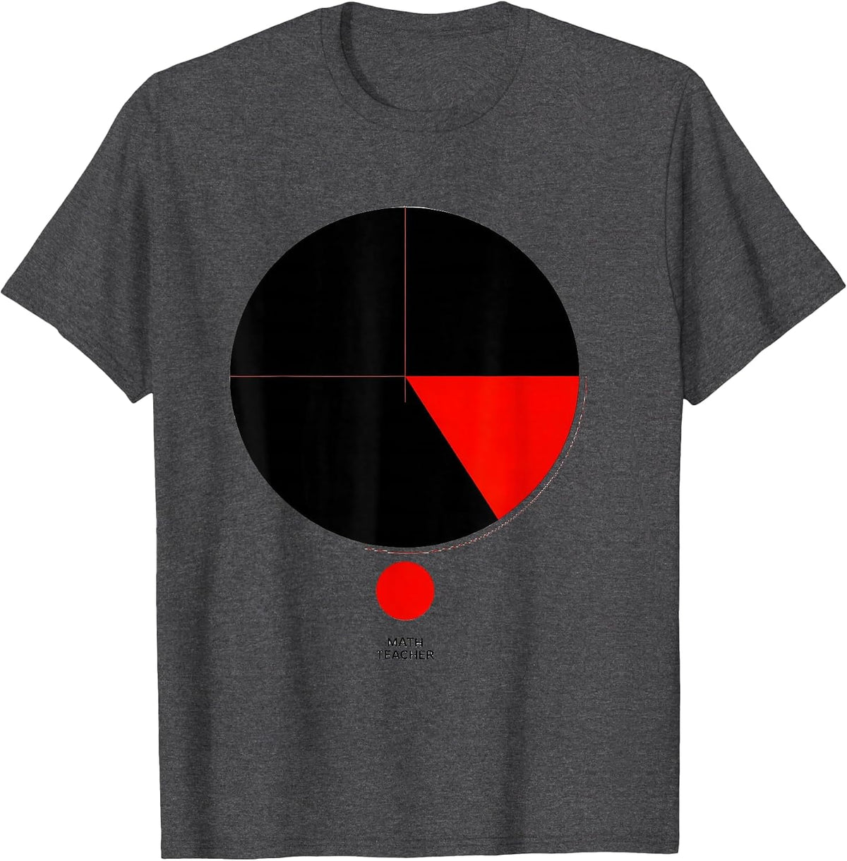 MATH TEACHER Funny Math Teacher Gift for Teachers Valentines T-Shirt - Dark Heather Grey