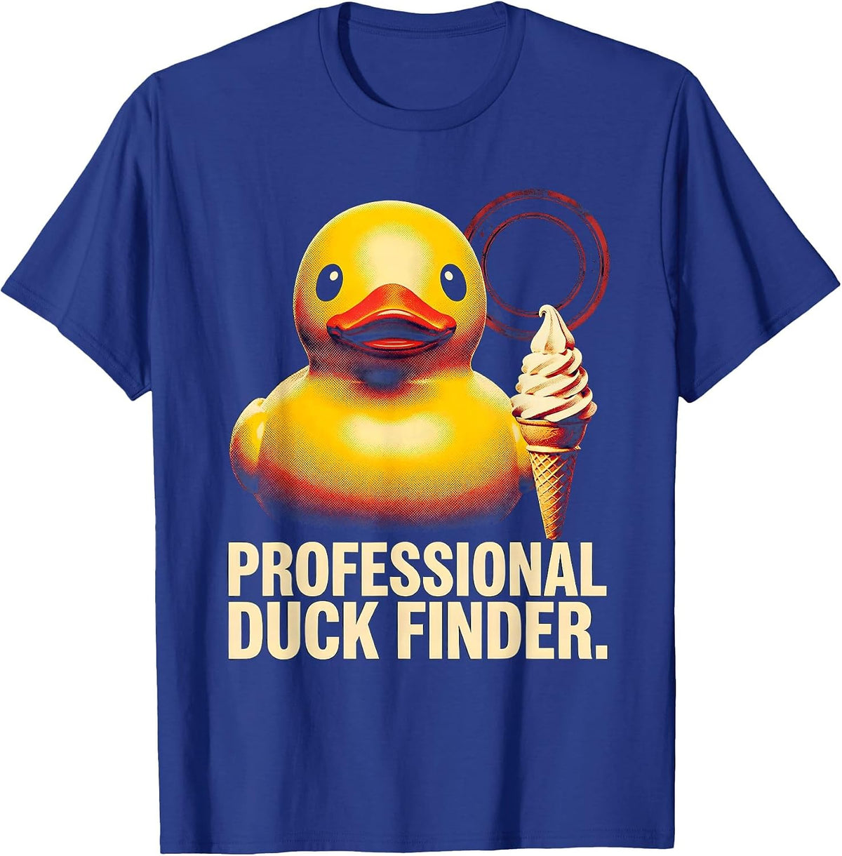 Professional Duck Finder Funny Cruise Ice Cream Matching T-Shirt - Royal Blue