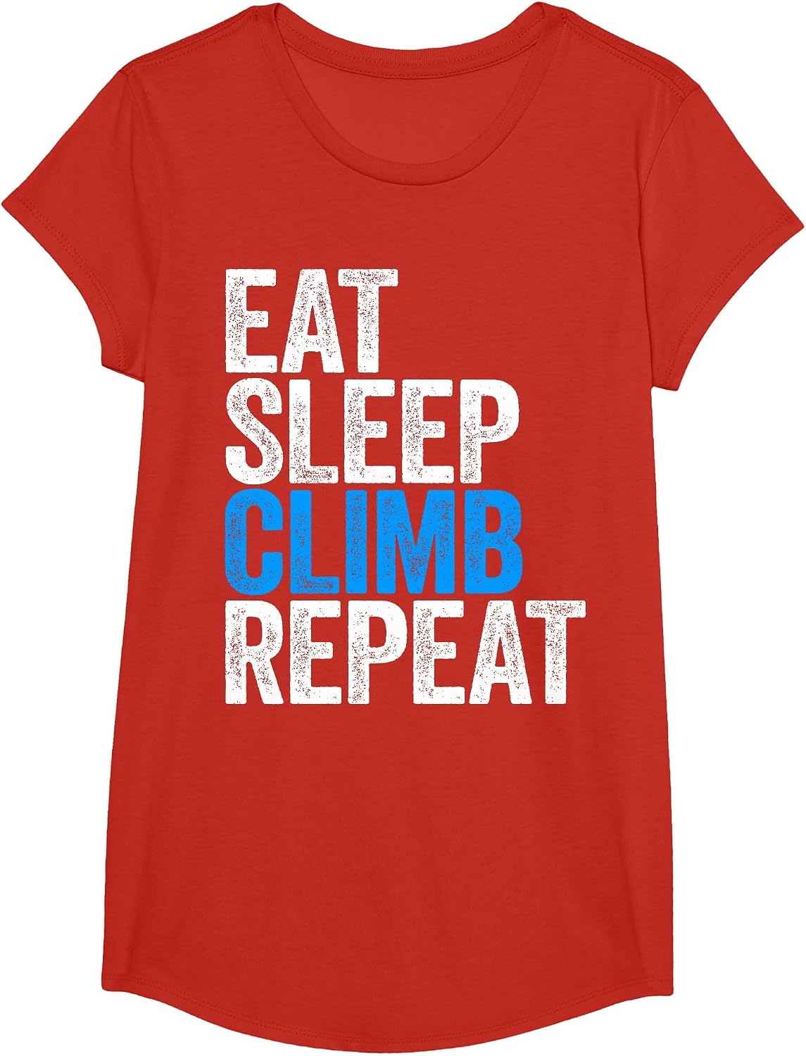 Eat Sleep Climb Repeat Shirt Adult Men Women Kids Climber T-Shirt - Girls Red