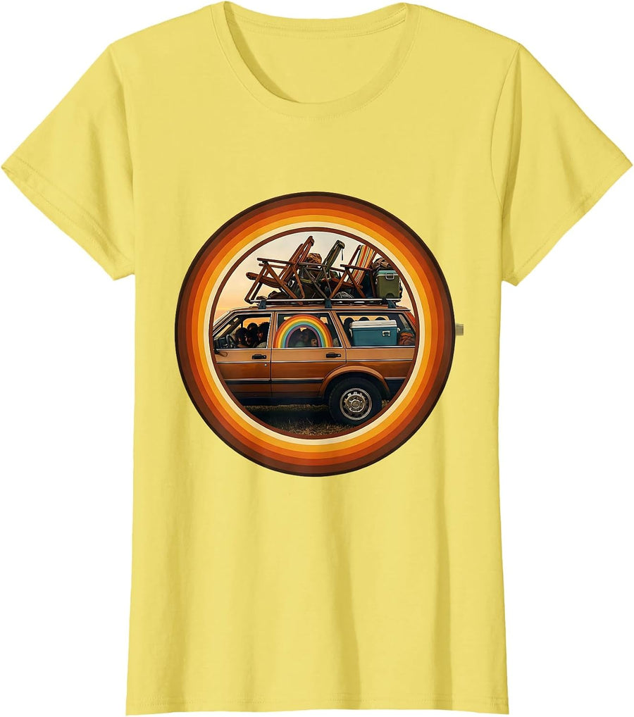 In-Law Life Labor Day Minivan Graphic T-Shirt - Lemon Yellow