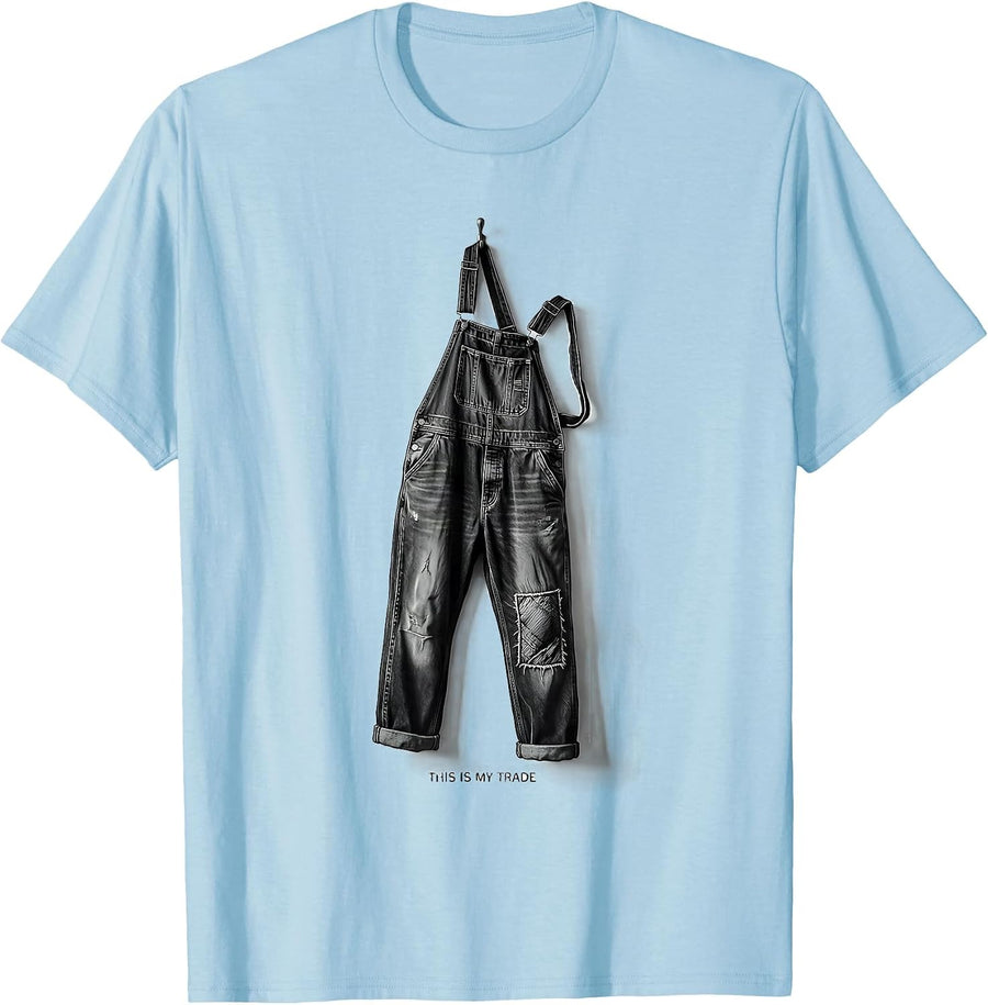 Men's This Is My Trade Patriotic Labor Day Union Pride Workwear T-Shirt - Baby Blue
