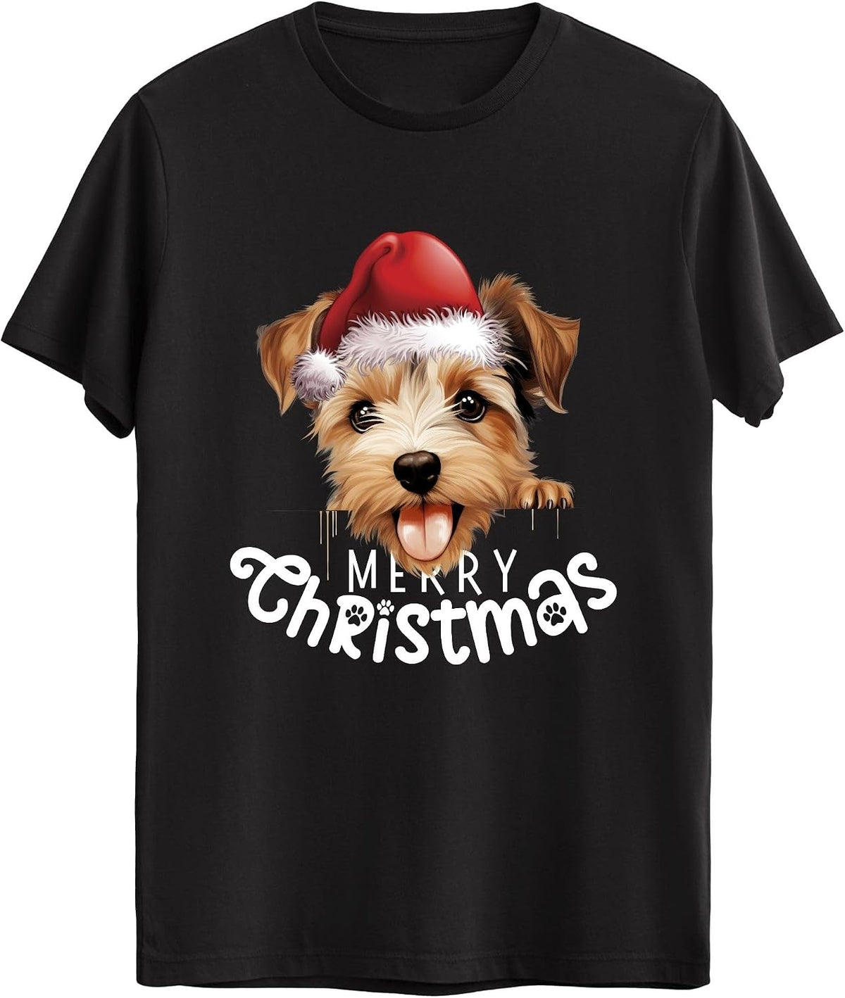 Soft Premium Cotton Christmas T-Shirt Sweatshirt 200+ Dog Breed Funny Holiday Kids Adult Gift for Dog Pupper Lovers - Biewer