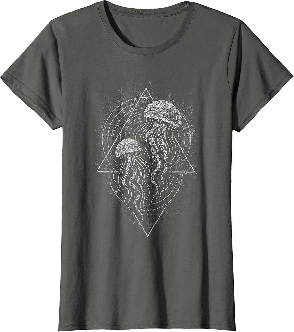Jellyfish Grunge Goth Alt Alternative Gothic Y2K Aesthetic T-Shirt - Asphalt Grey