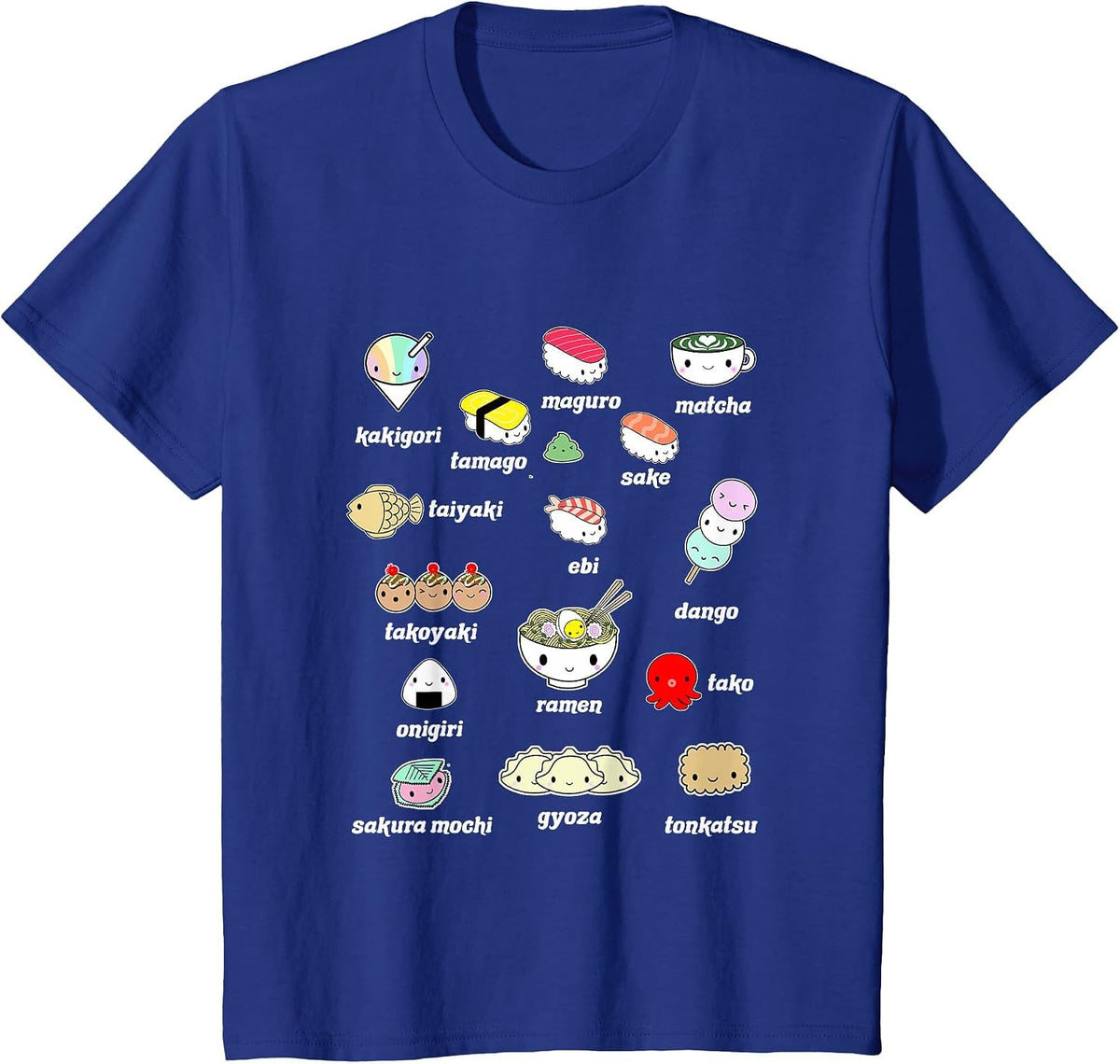 Kawaii Japan Food Shirt Japan Lover Sushi Ramen Shirt T-Shirt - Royal Blue