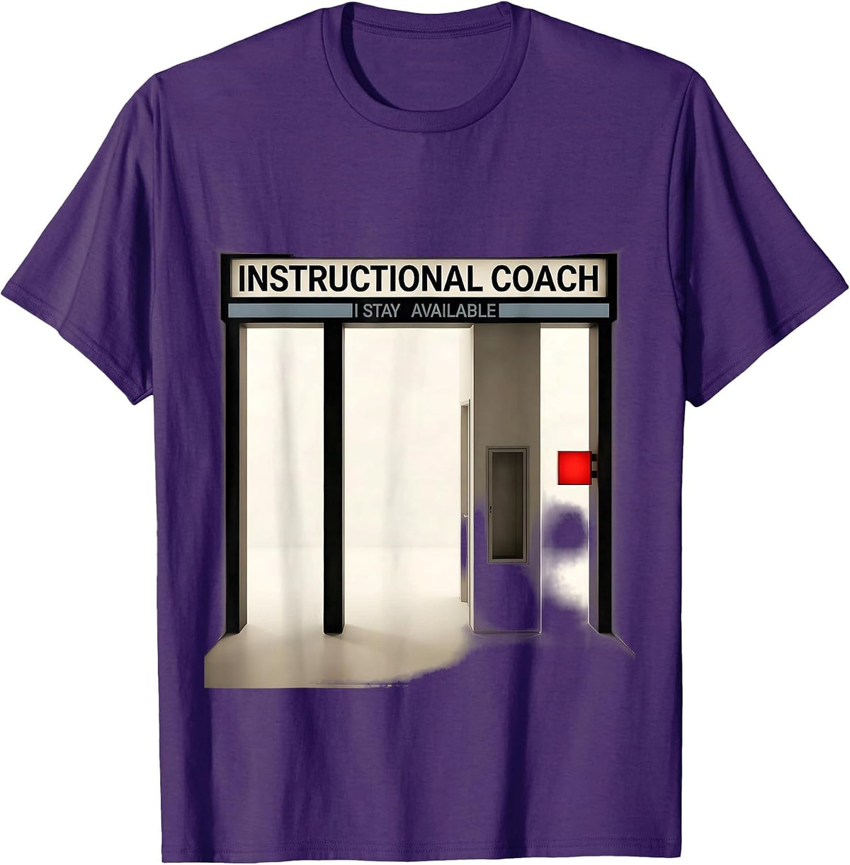 Instructional Coach I Stay Available School Staff T-Shirt - Purple