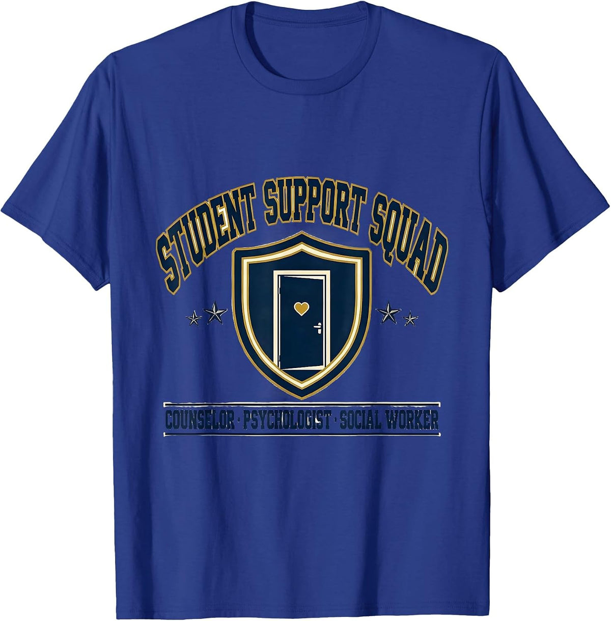 Men's Student Support Squad Counselor Psychologist Social Worker T-Shirt - Royal Blue
