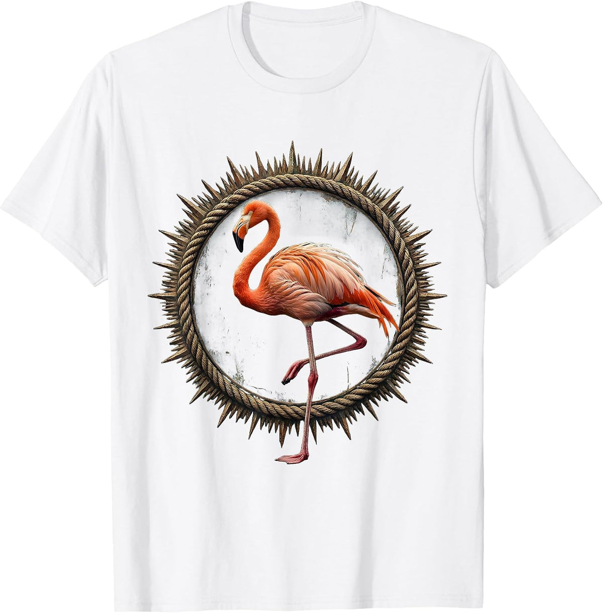 Men's I Am a Delight Flamingo One Leg Graphic T-Shirt - White