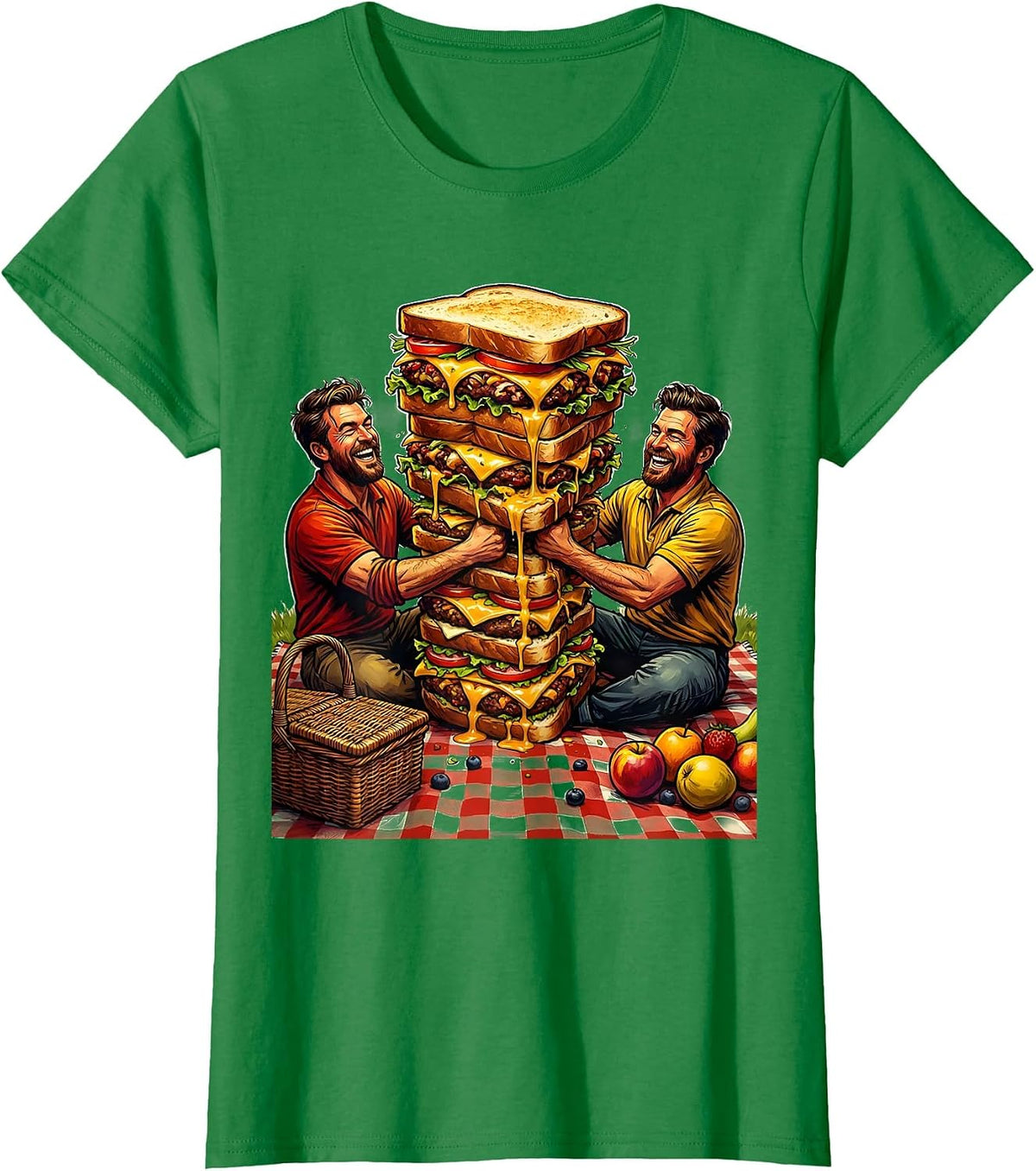 Women's Son In Law Favorite Child Sandwich Picnic T-Shirt - Kelly Green