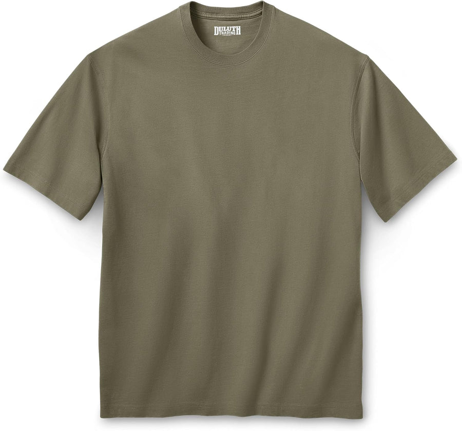 Duluth Trading Co Men's Longtail T Relaxed Fit Short Sleeve T-Shirt - Vintage Olive