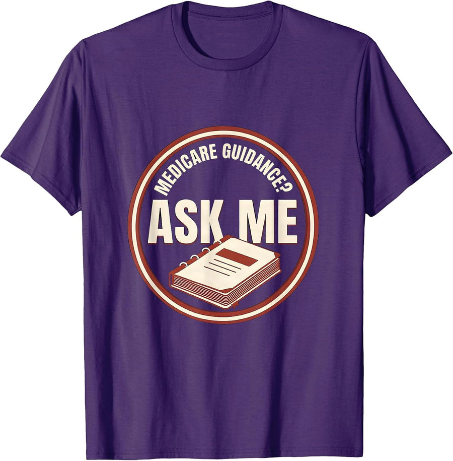 Men's Medicare Guidance? Ask Me Funny Realtor Medicare Agent T-Shirt - Purple