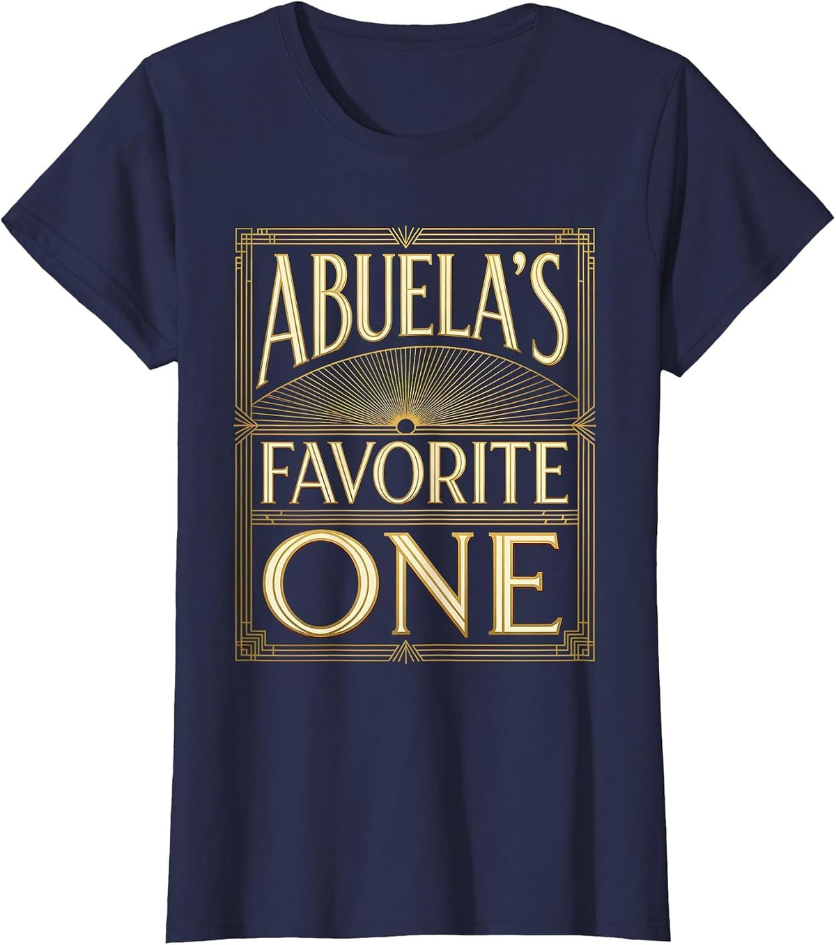 Women's Abuela's Favorite One Mexico Kids Design T-Shirt - Navy Blue