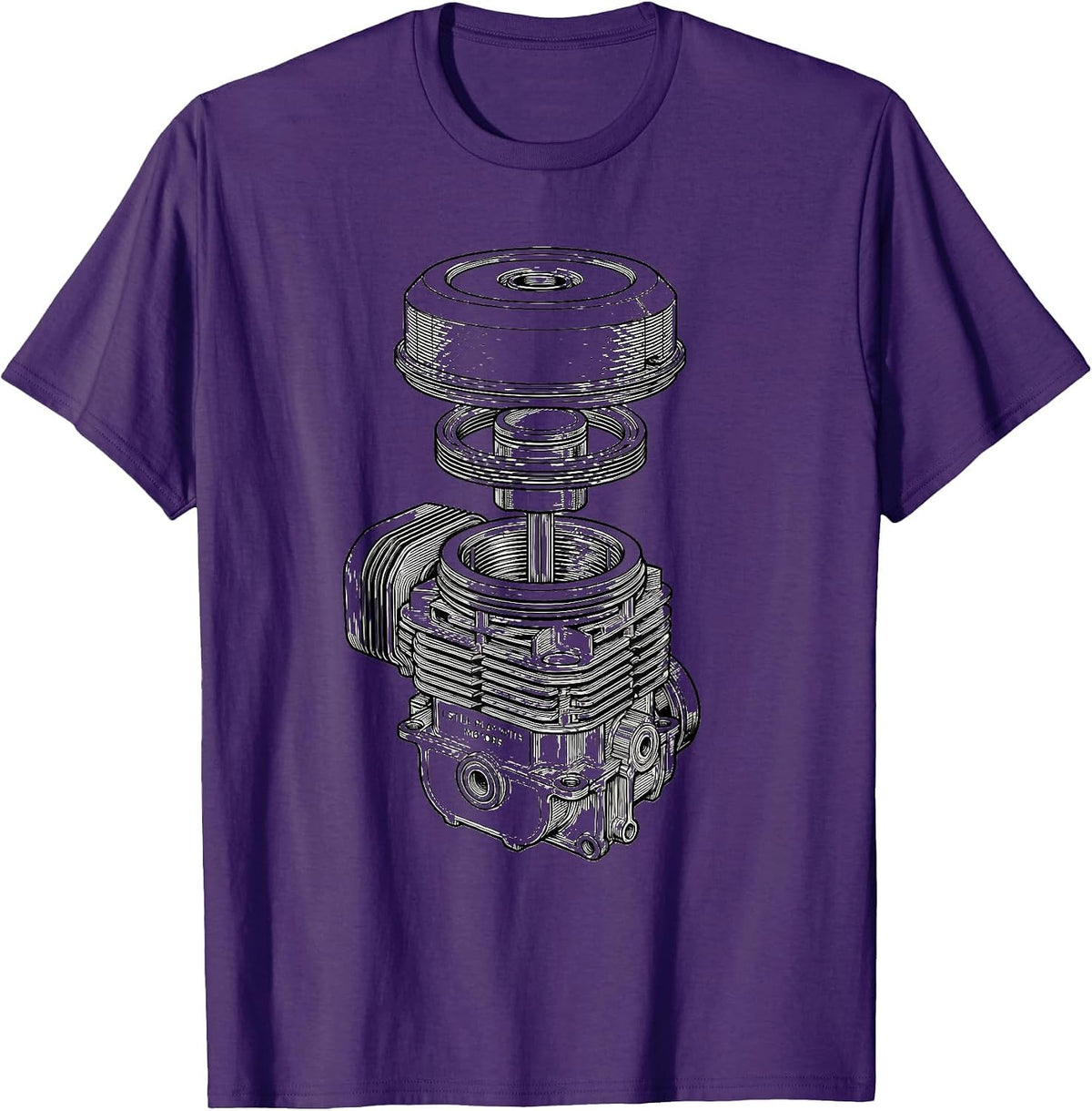 Men's I Still Play With Motors Funny Mechanic Car Engine T-Shirt - Purple