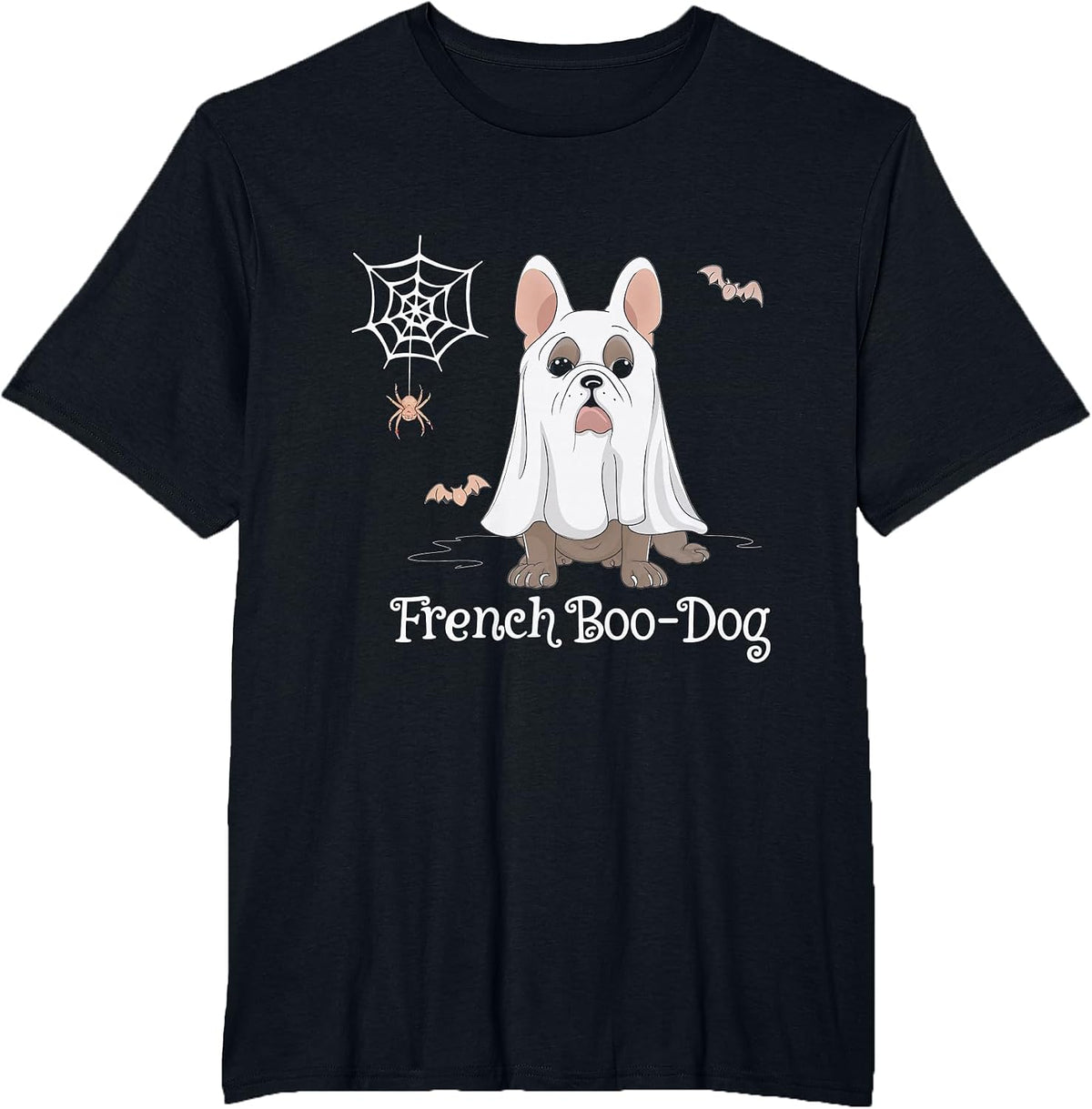 French Boo-Dog French Bulldog Halloween Costume Dog T-Shirt - Black