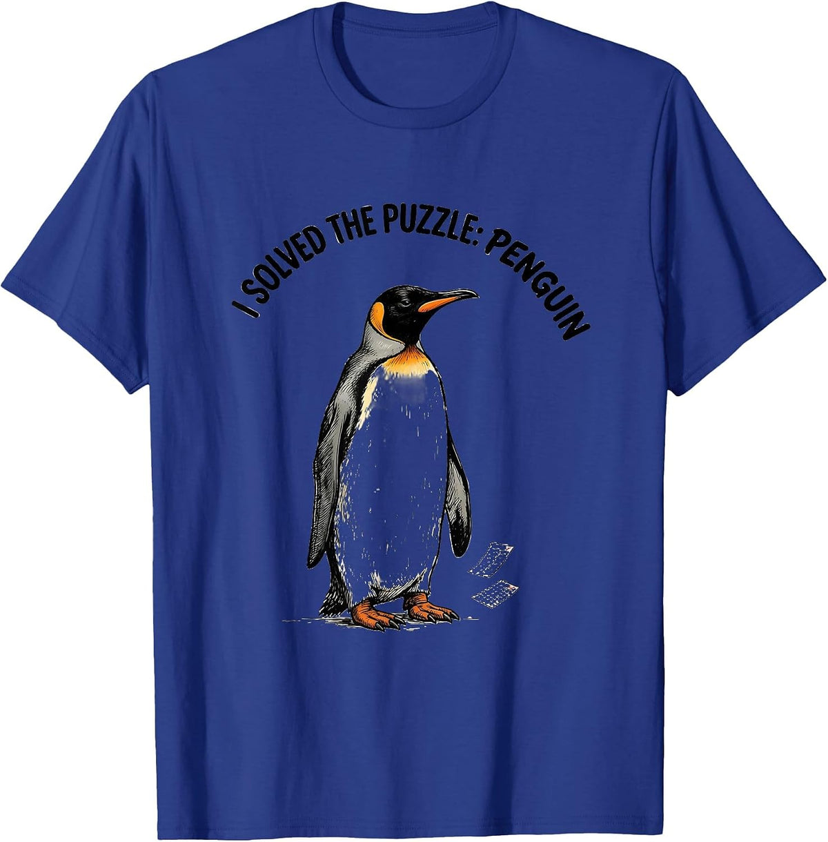 I Solved The Puzzle Penguin Funny Penguin Lover Humor T-Shirt - Royal Blue
