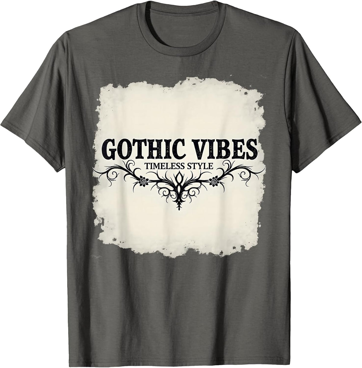Gothic Vibes Timeless Style Dark Aesthetic T-Shirt - Asphalt Grey