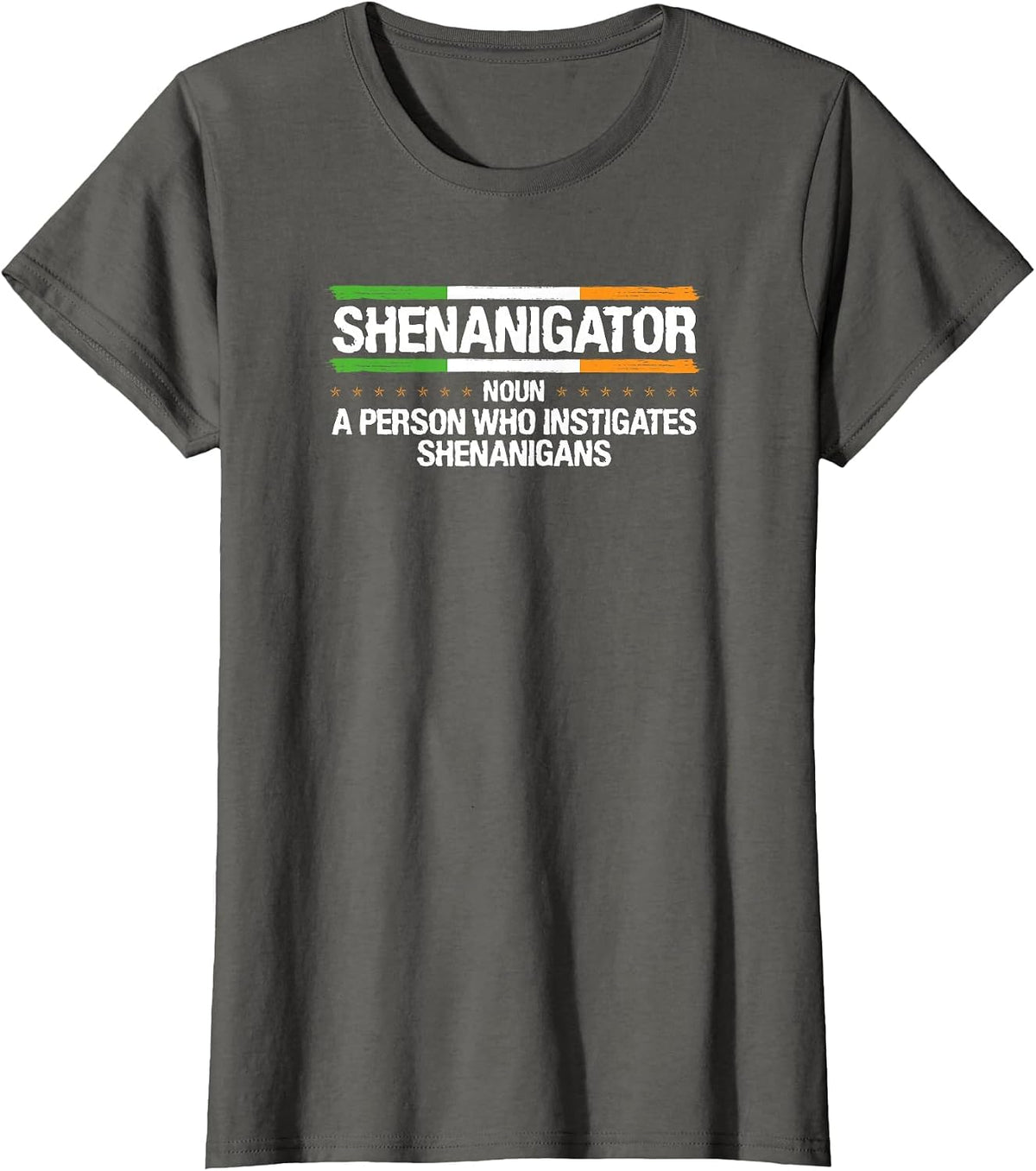Shenanigator Definition Person Who Instigates Shenanigans T-Shirt - Asphalt Grey