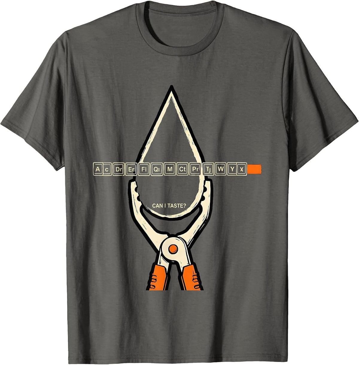 Can I Taste Funny Periodic Table Science Teacher Student T-Shirt - Asphalt Grey