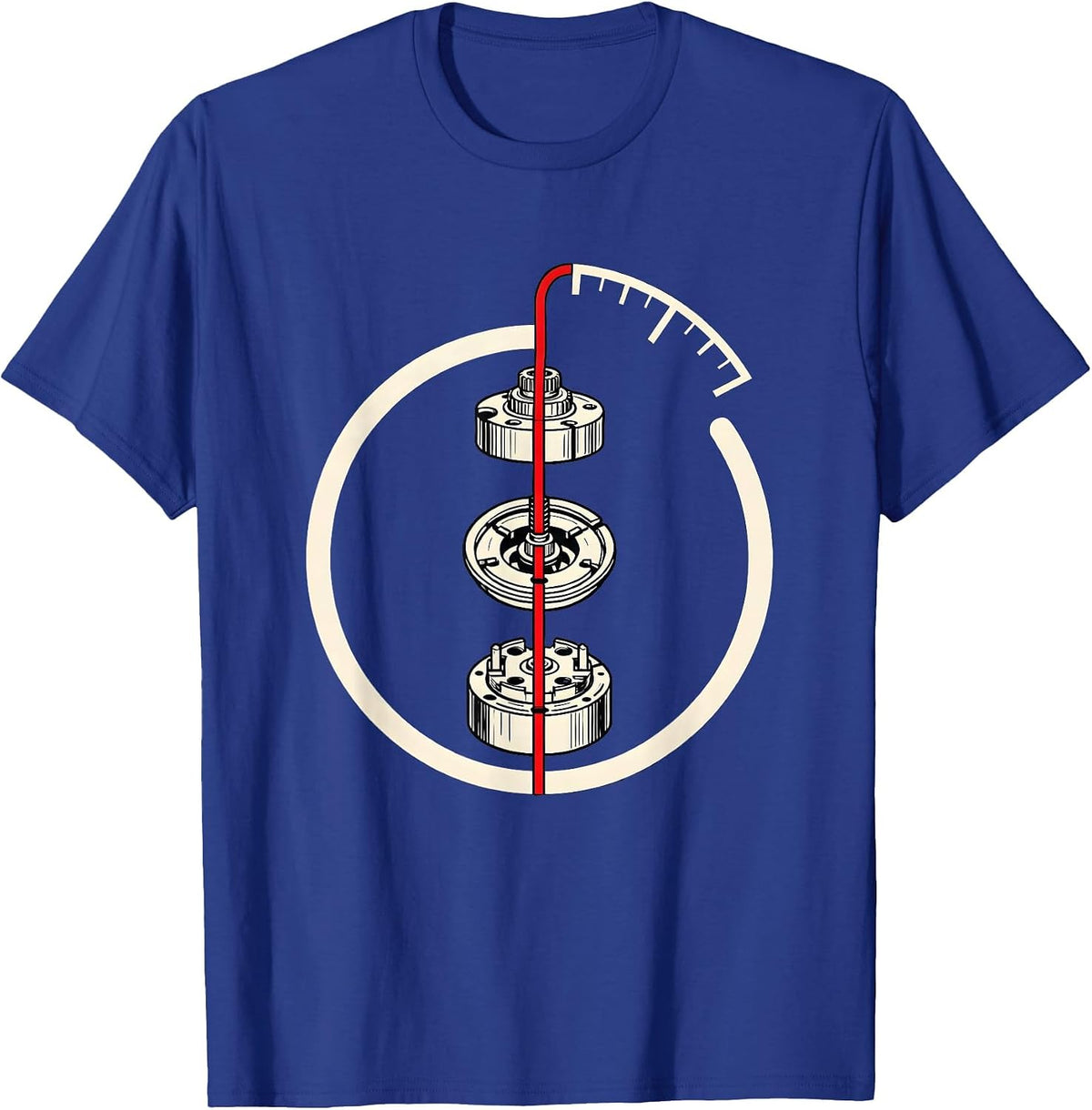 Car Ignition Pulse Line Auto Mechanic Car Enthusiast T-Shirt - Royal Blue
