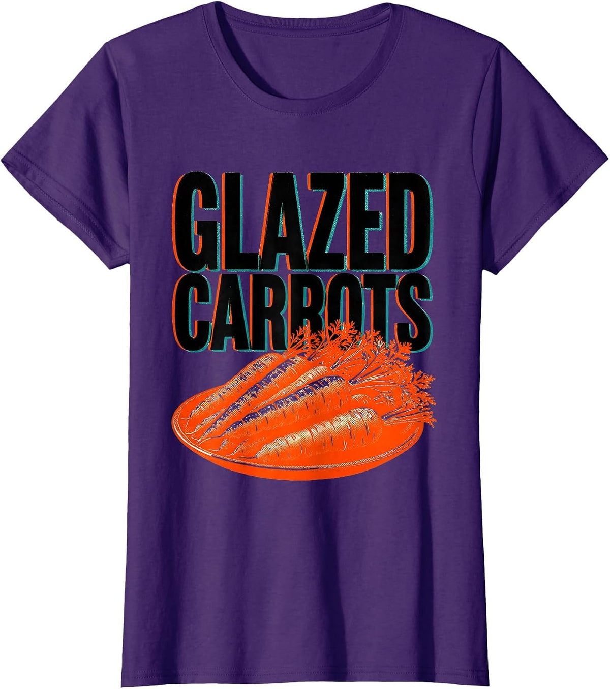 Women's Glazed Carrots Bootleg 90's Rap Rock Vintage Funny T-Shirt - Purple