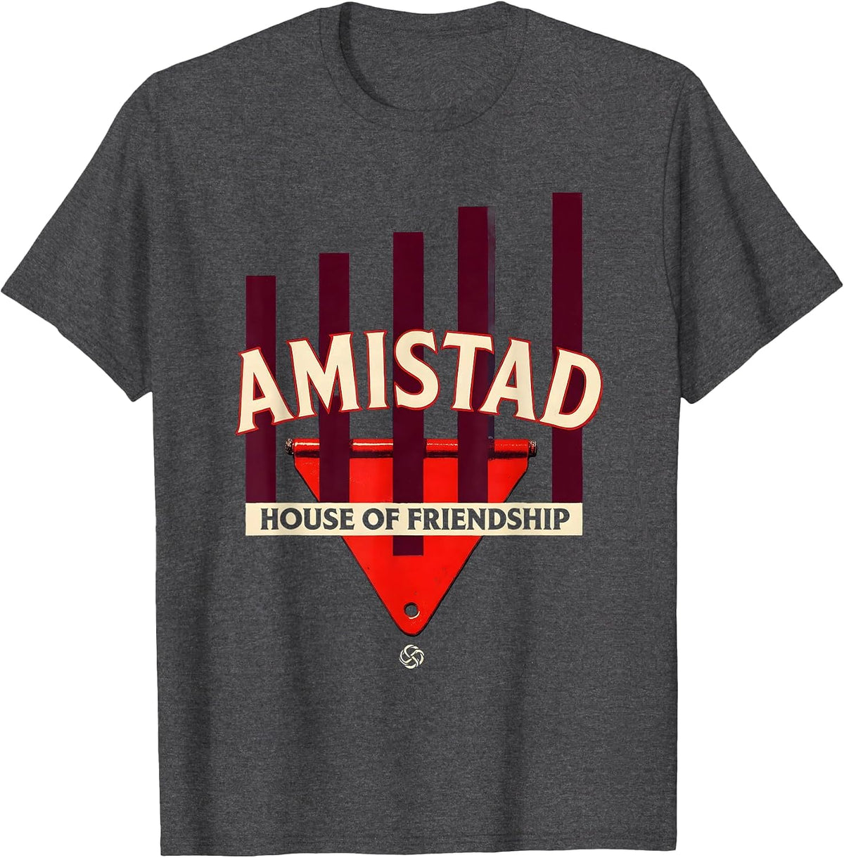 Men's Amistad House of Friendship School Spirit Teachers Students T-Shirt - Dark Heather Grey