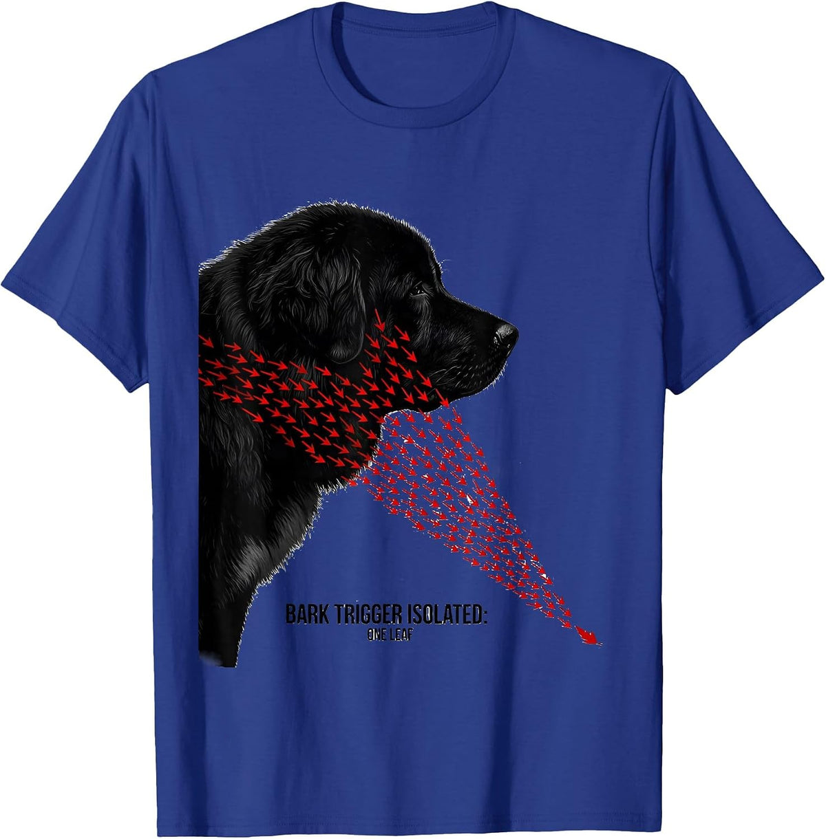 Men's Bark Trigger Isolated: One Leaf Funny Great Pyrenees Dog T-Shirt - Royal Blue