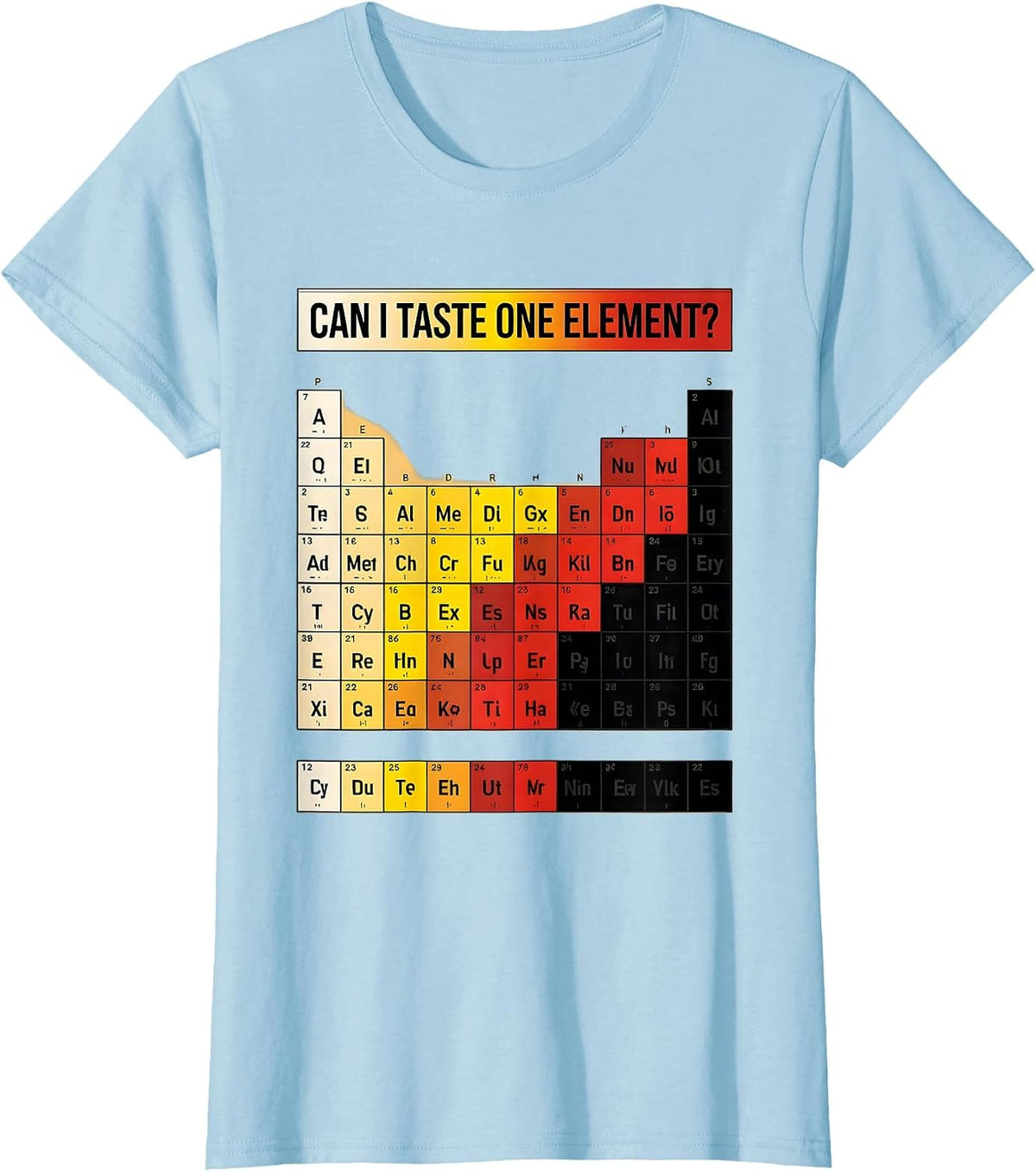 Women's Can I Taste One Element Funny Periodic Table Science Teacher T-Shirt - Baby Blue