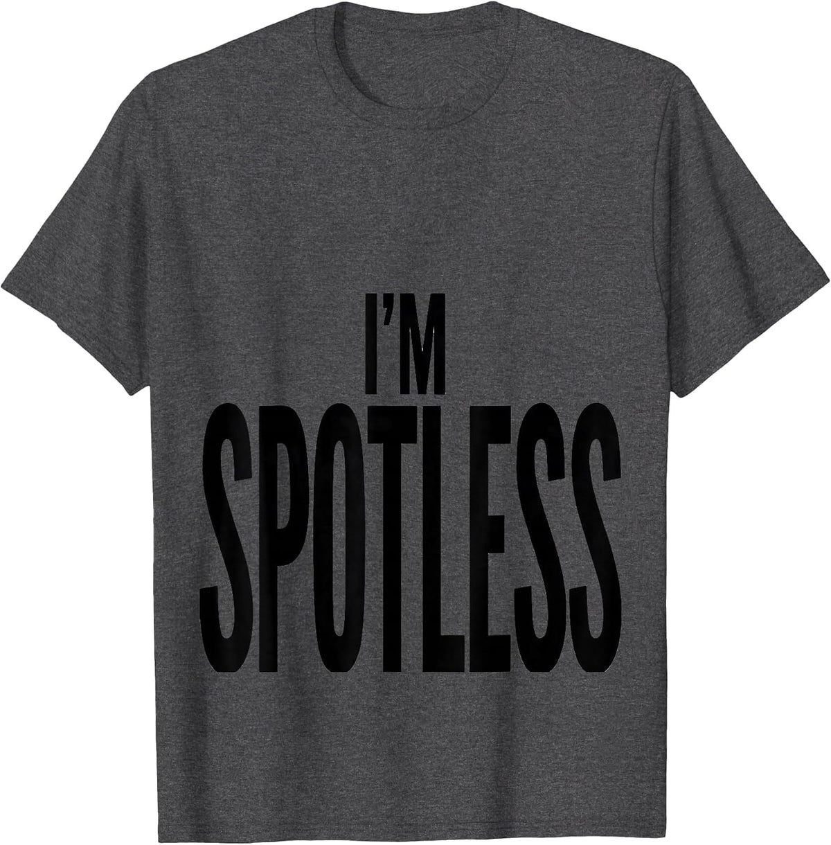 Men's I'm Spotless Funny Pretend I'm A Dalmatian Lazy Halloween T-Shirt - Dark Heather Grey
