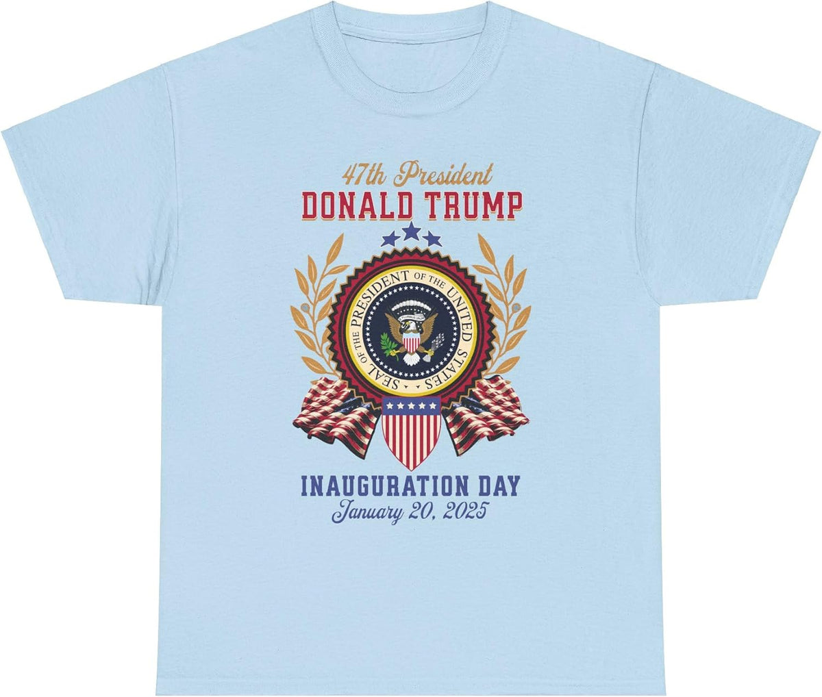 Trump Inauguration T-Shirt, Presidential Inauguration January 20, 2025 Shirt, Commemorative Keepsake - Light Blue