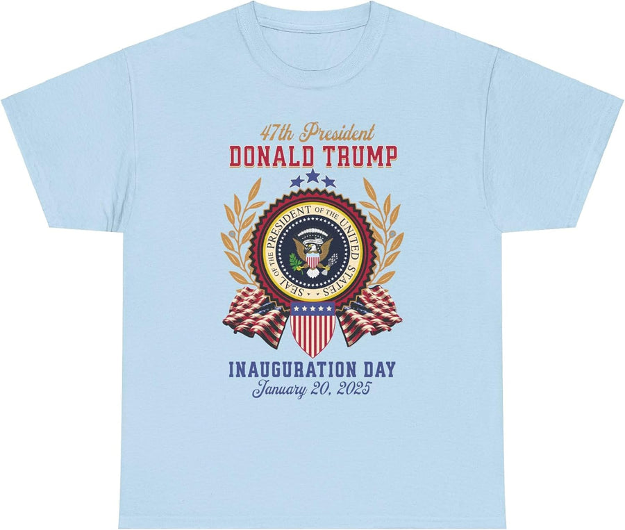 Trump Inauguration T-Shirt, Presidential Inauguration January 20, 2025 Shirt, Commemorative Keepsake - Light Blue