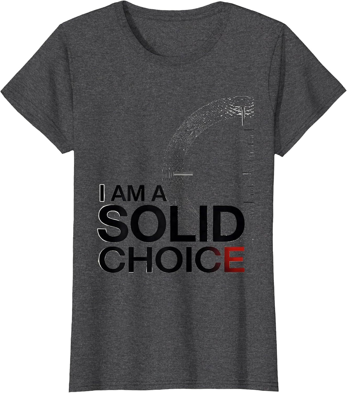 Women's I Am A Solid Choice Funny Science Nerd Periodic Table Gift T-Shirt - Dark Heather Grey