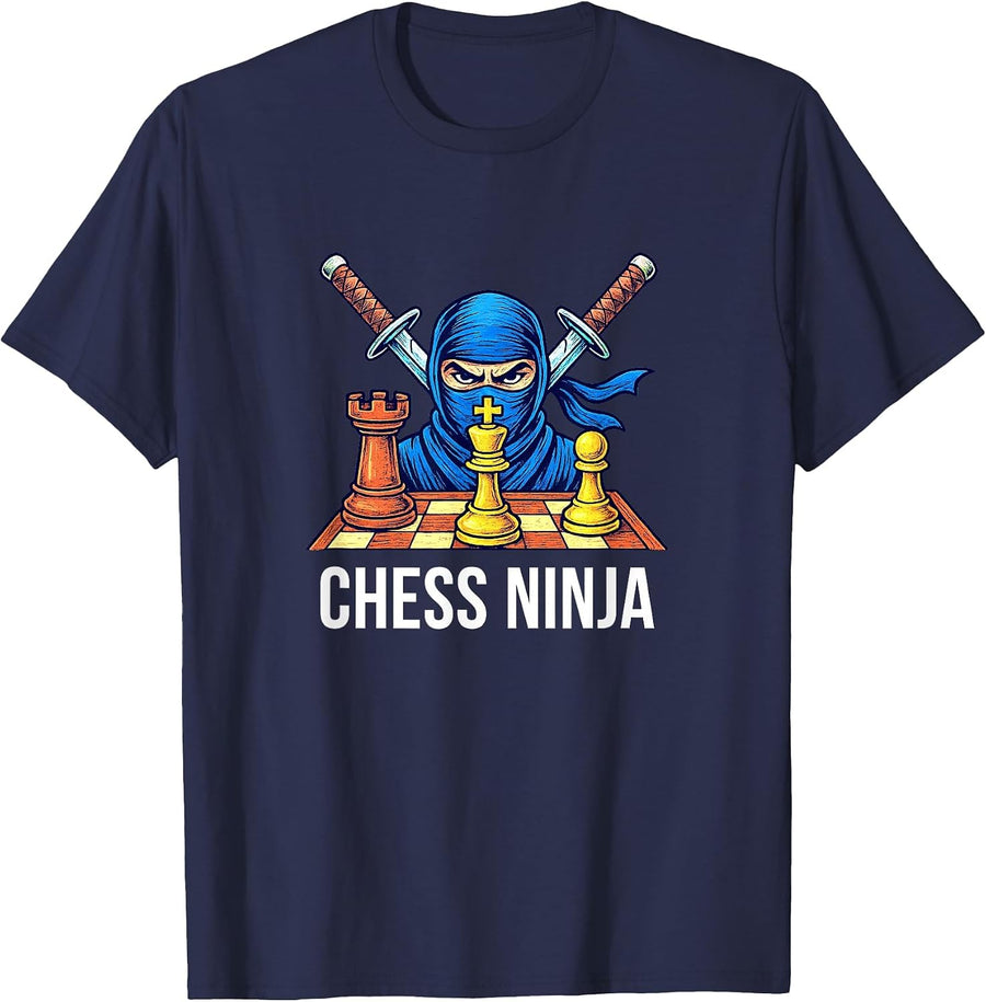Chess Ninja - T-Shirt - Navy Blue