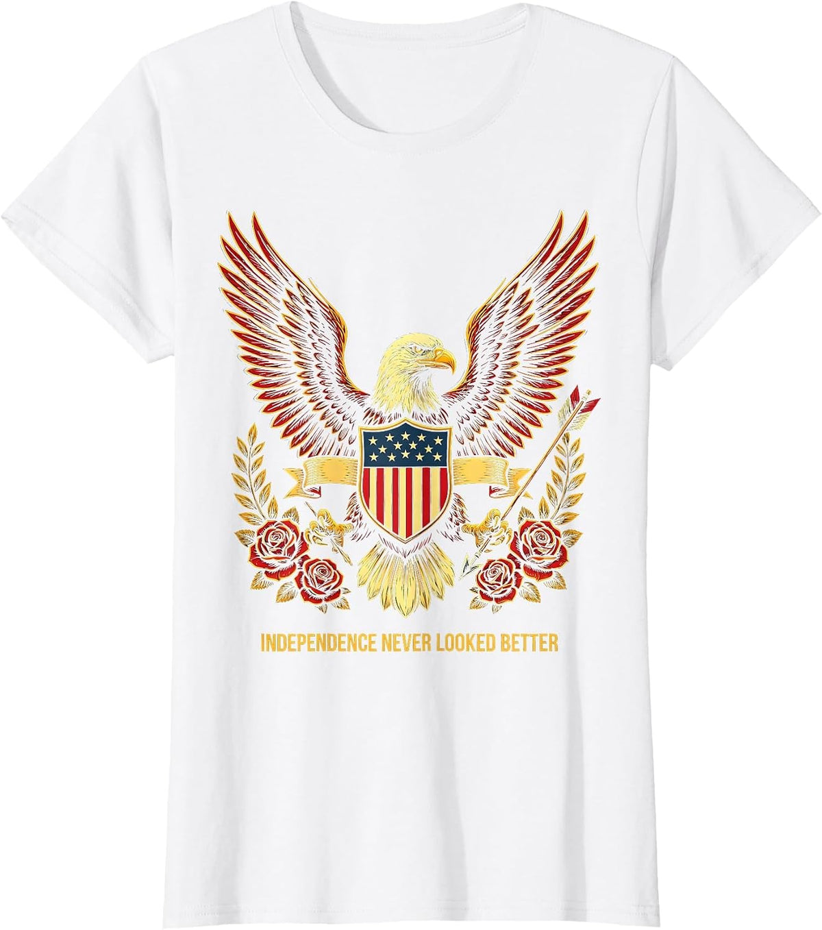 Independence Never Looked Better July 4th Design T-Shirt - White