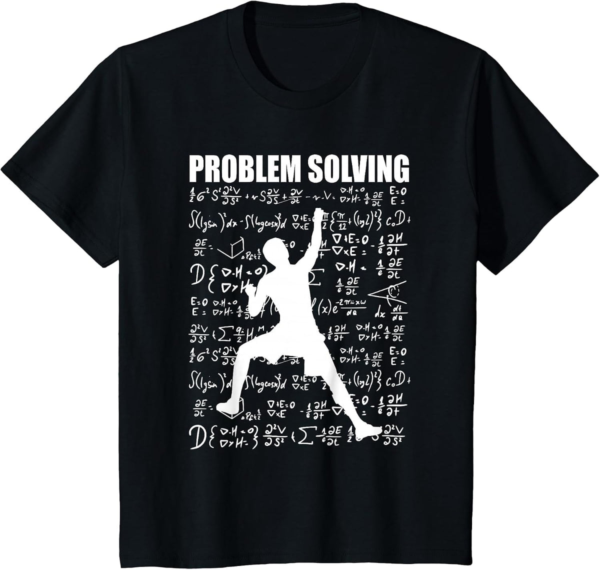 Problem Solving School Rock Climbing Climber Men Bouldering T-Shirt - Black