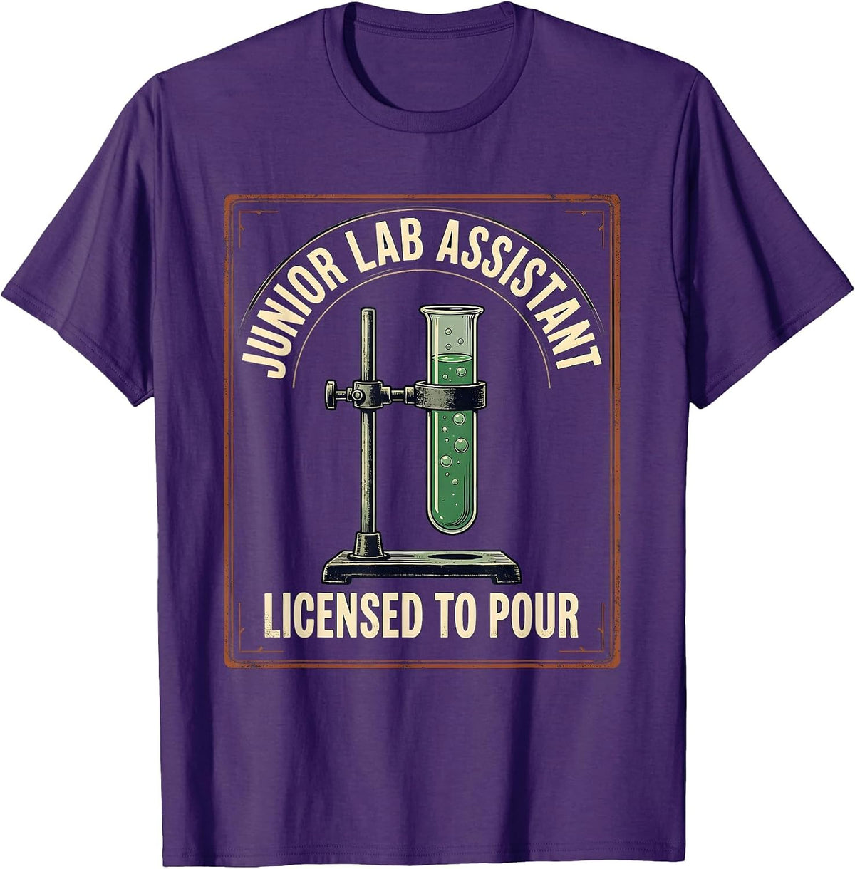 JUNIOR LAB ASSISTANT LICENSED TO POUR Funny Science Teacher T-Shirt - Purple