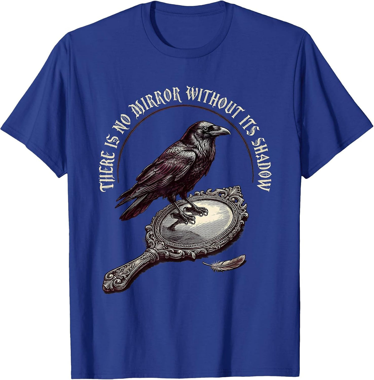 Men's There Is No Mirror Without Its Shadow Gothic Edgar Allan Poe T-Shirt - Royal Blue