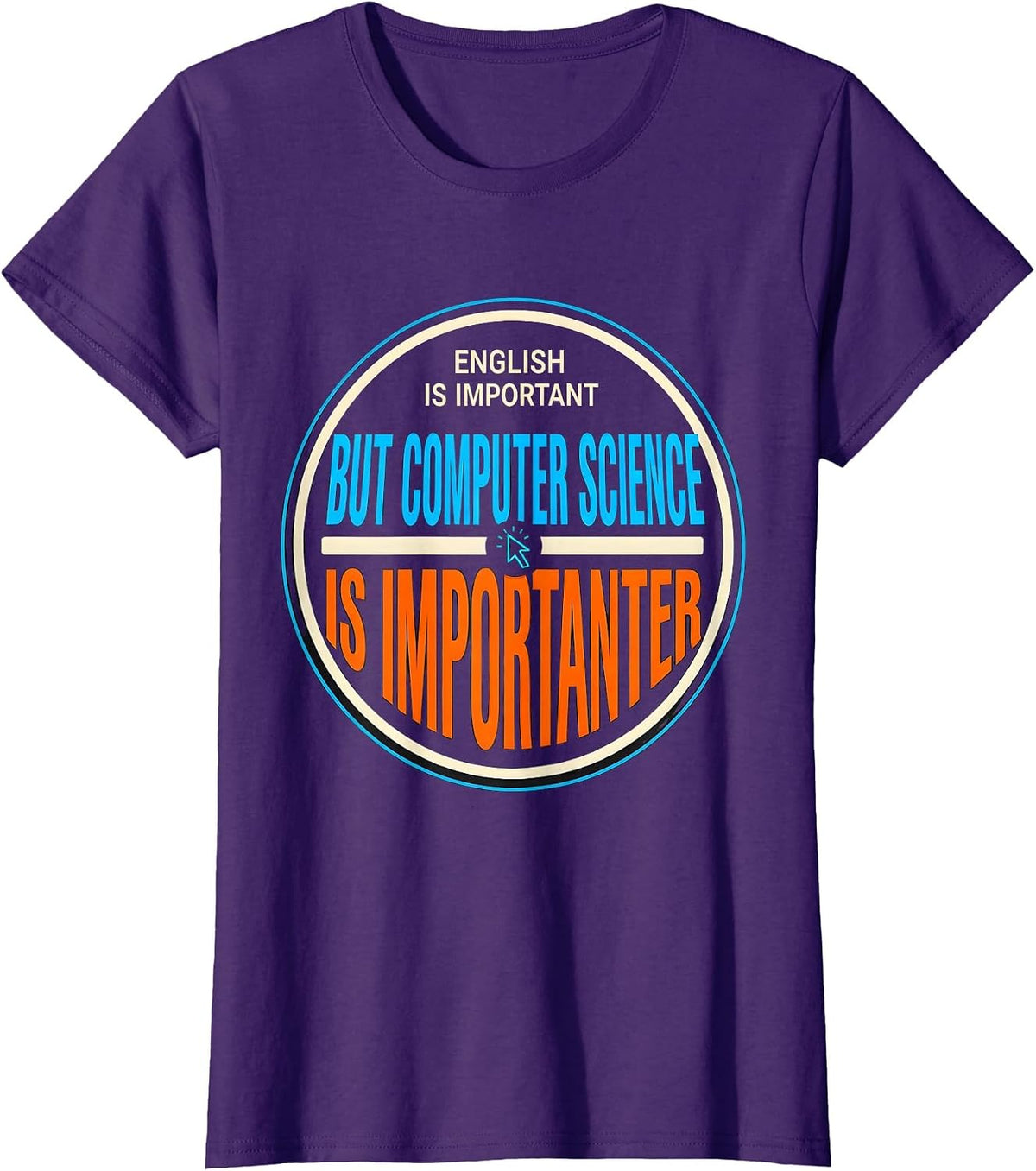 Women's English Is Important But Computer Science Is Importanter T-Shirt - Purple
