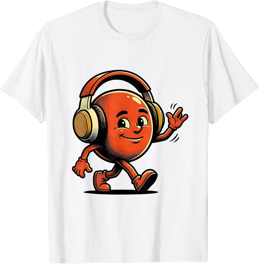 Men's Unbothered Headphones Walking Away Graphic T-Shirt - White