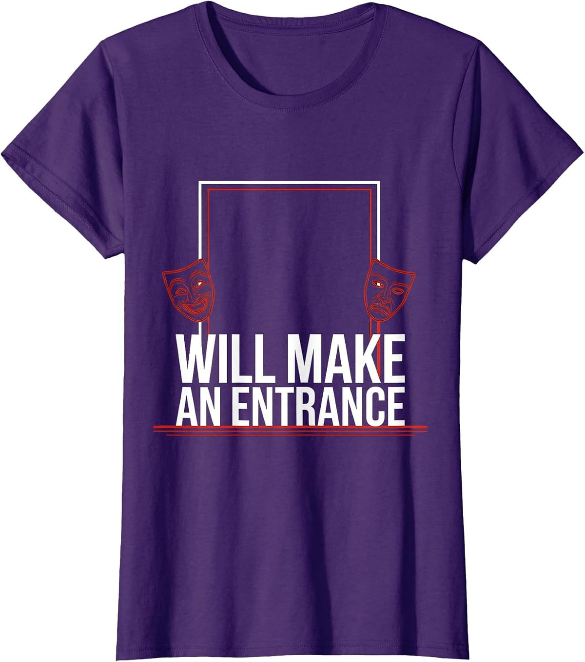 Women's Will Make An Entrance Swiss International Theater Humor Gift T-Shirt - Purple