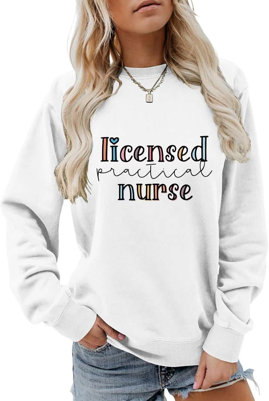 Licensed Practical Nurse Sweatshirt, Women Retro Crewneck Sweater LPN Graduate Nursing School Shirt LPN Nurse Gifts - 11
