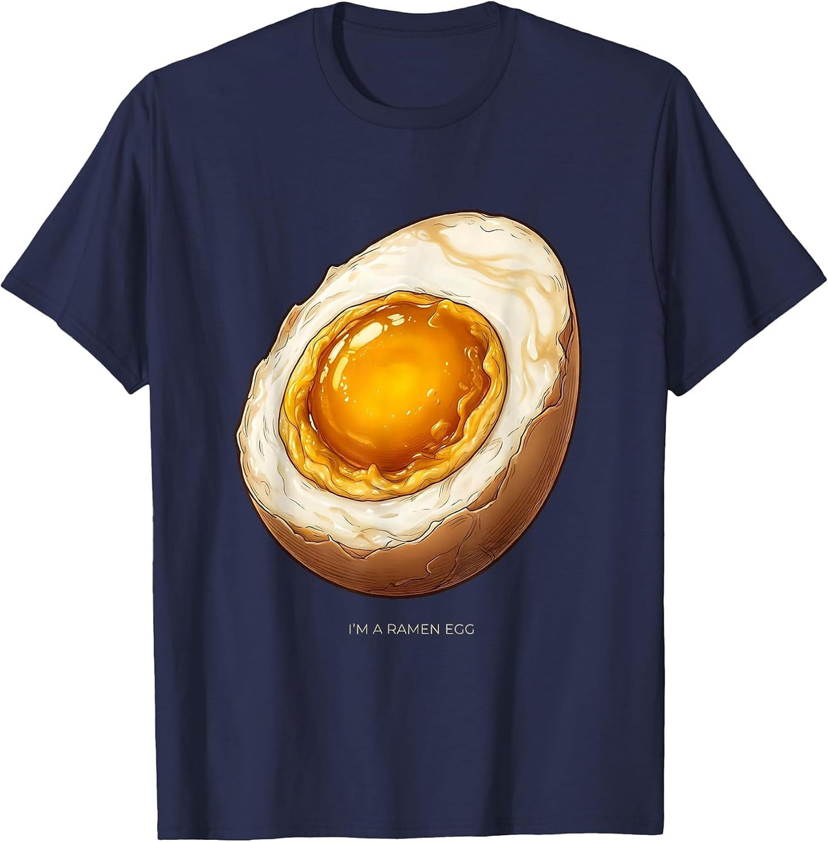 I'm A Ramen Egg Funny Food Pun Halloween Costume T-Shirt - Navy Blue